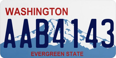 WA license plate AAB4143