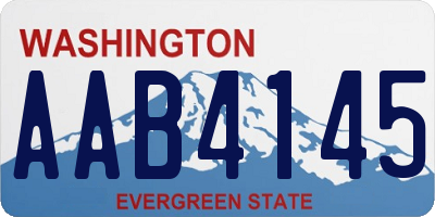 WA license plate AAB4145