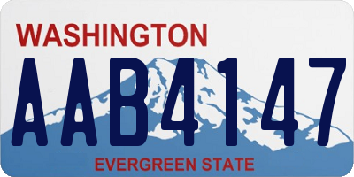 WA license plate AAB4147