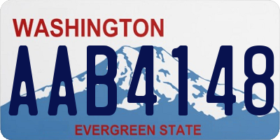WA license plate AAB4148
