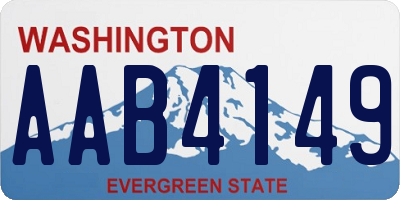 WA license plate AAB4149