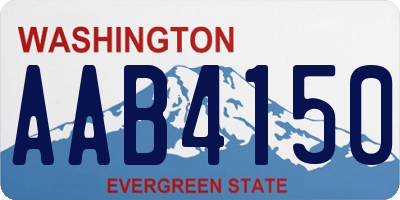 WA license plate AAB4150