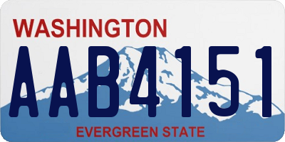 WA license plate AAB4151