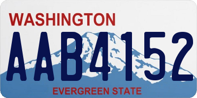 WA license plate AAB4152