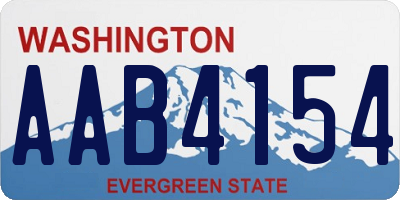 WA license plate AAB4154