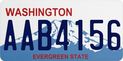 WA license plate AAB4156