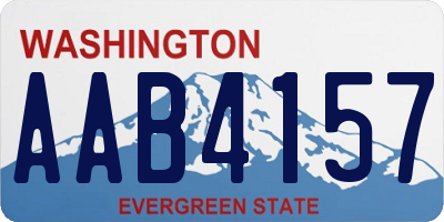 WA license plate AAB4157