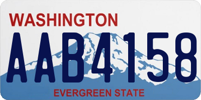 WA license plate AAB4158