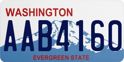 WA license plate AAB4160