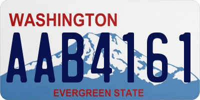 WA license plate AAB4161