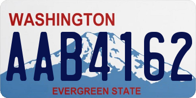 WA license plate AAB4162