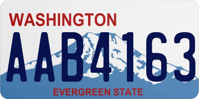 WA license plate AAB4163