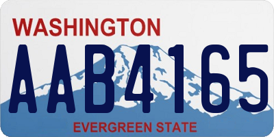 WA license plate AAB4165