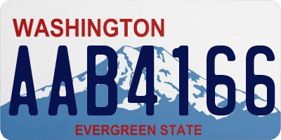 WA license plate AAB4166