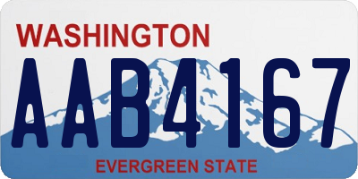 WA license plate AAB4167