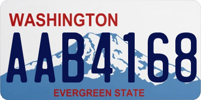 WA license plate AAB4168