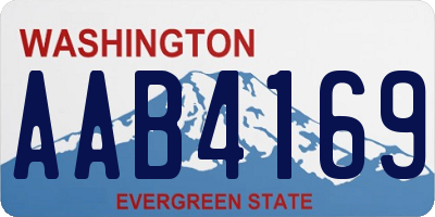 WA license plate AAB4169