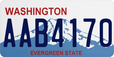 WA license plate AAB4170