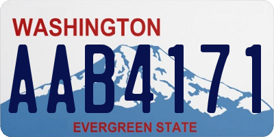 WA license plate AAB4171