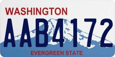 WA license plate AAB4172