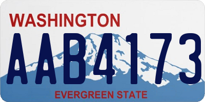 WA license plate AAB4173