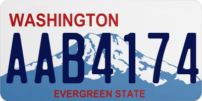 WA license plate AAB4174