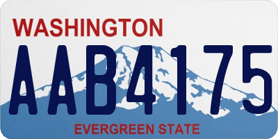 WA license plate AAB4175