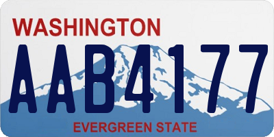 WA license plate AAB4177