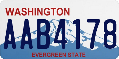 WA license plate AAB4178