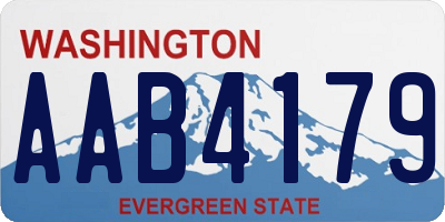 WA license plate AAB4179