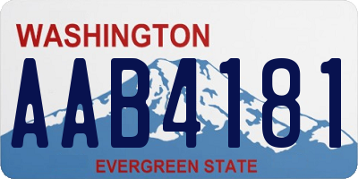 WA license plate AAB4181