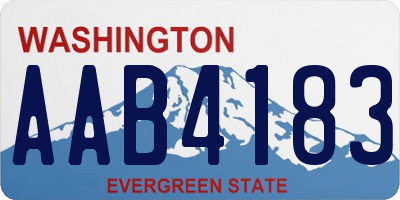 WA license plate AAB4183