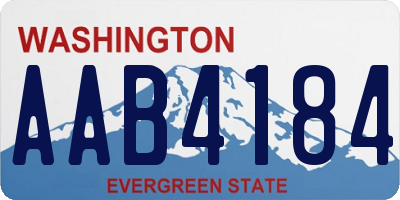 WA license plate AAB4184