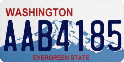 WA license plate AAB4185