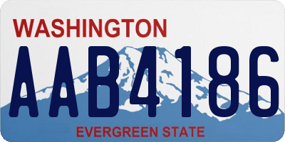 WA license plate AAB4186