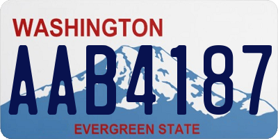 WA license plate AAB4187