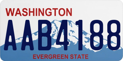 WA license plate AAB4188