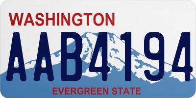 WA license plate AAB4194