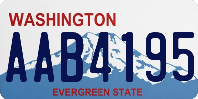 WA license plate AAB4195