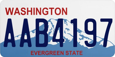 WA license plate AAB4197