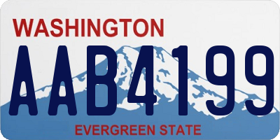 WA license plate AAB4199