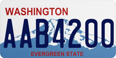 WA license plate AAB4200