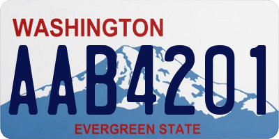 WA license plate AAB4201