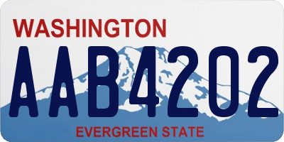 WA license plate AAB4202