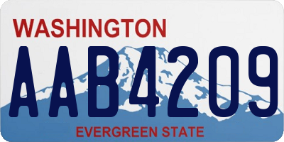 WA license plate AAB4209