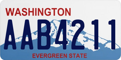 WA license plate AAB4211