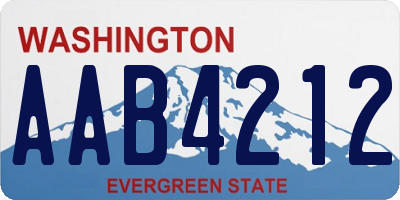 WA license plate AAB4212