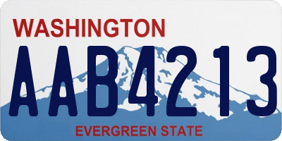 WA license plate AAB4213