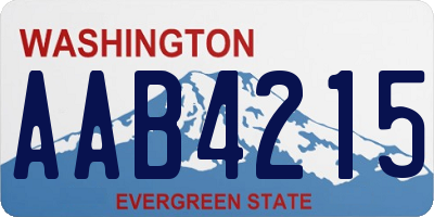 WA license plate AAB4215