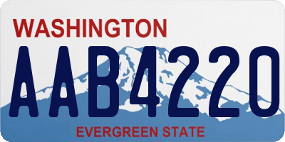 WA license plate AAB4220